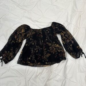 Wilfred Black Floral Blouse
